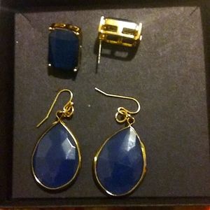 ACCESSORIES/BLUE STATEMENT EARRINGS